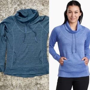 KUHL Women's Blue Lea Pullover Long Sleeve Cowl Neck Sweater Size Small